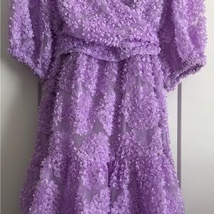 Eloquii Purple Sheer Mini Dress